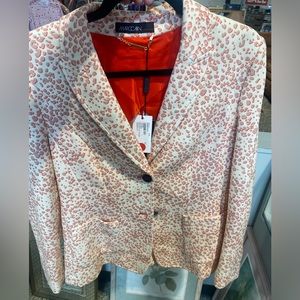 Marc Cain beige two button blazer.